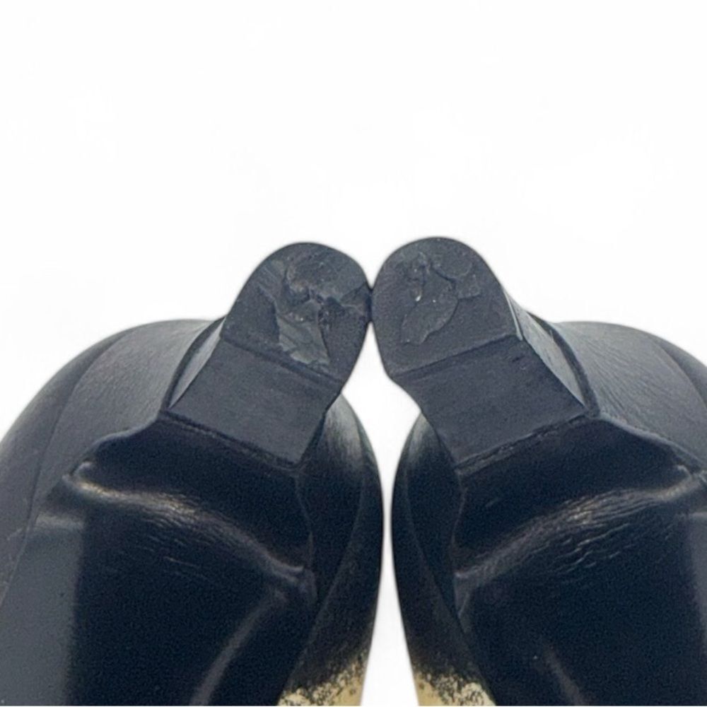 Authentic CHANEL Black & Beige Two Tone Ombre CC Logo Block Heel Pumps S… - Picture 11 of 11